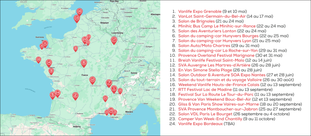 Salons camping-car et festivals vanlife 2026 en France