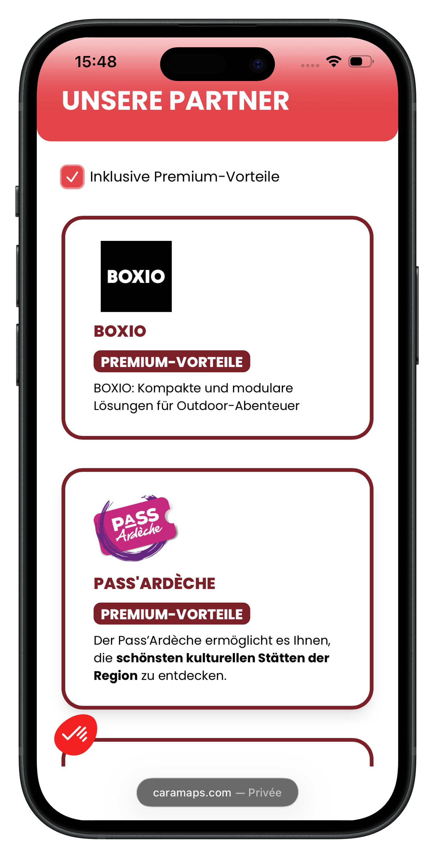 Partner-Vorteile für CaraMaps Premium-Mitglieder