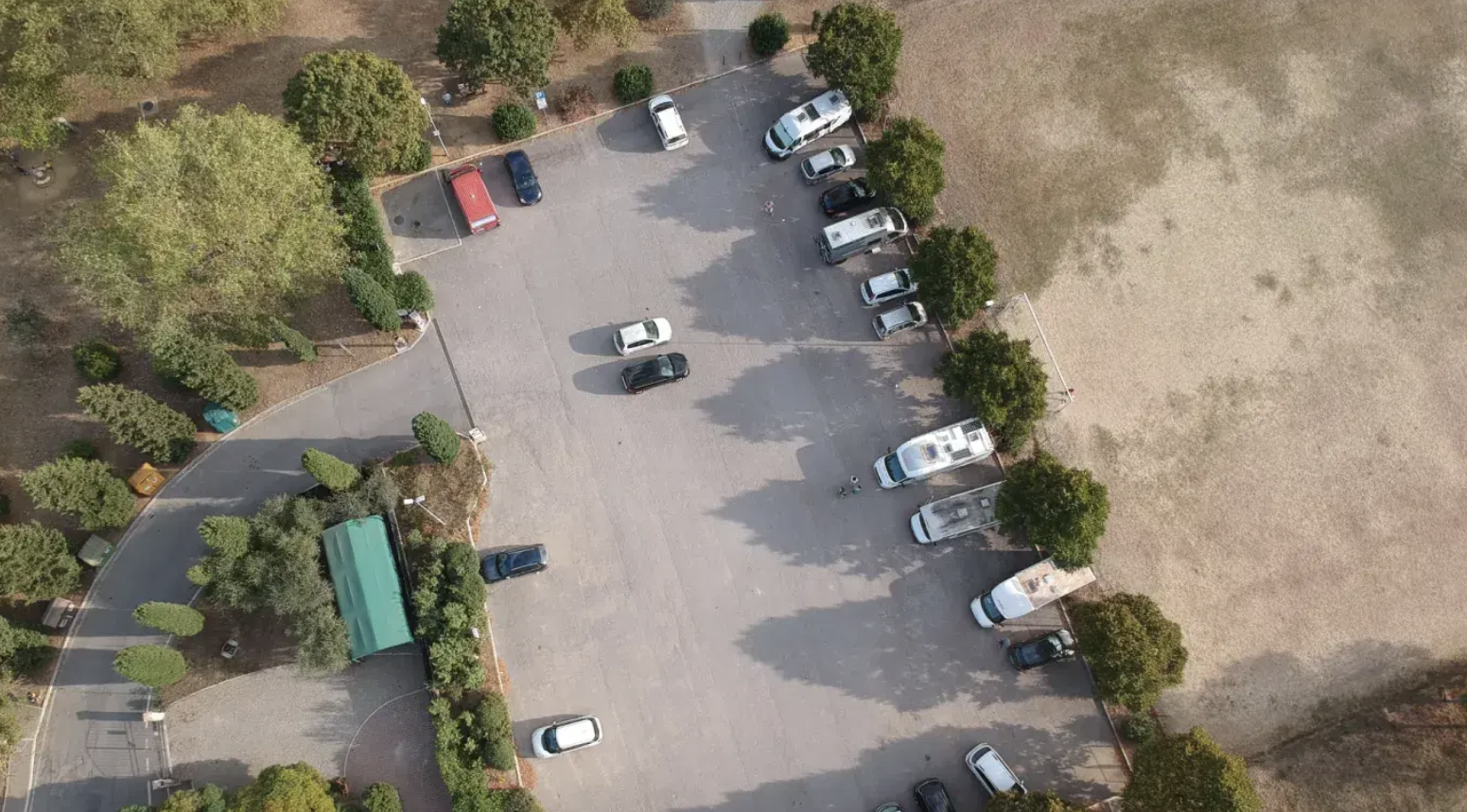 Area di sosta di San Quirico d'Orcia dove parcheggiare il camper e visitare San Quirico d'Orcia 
