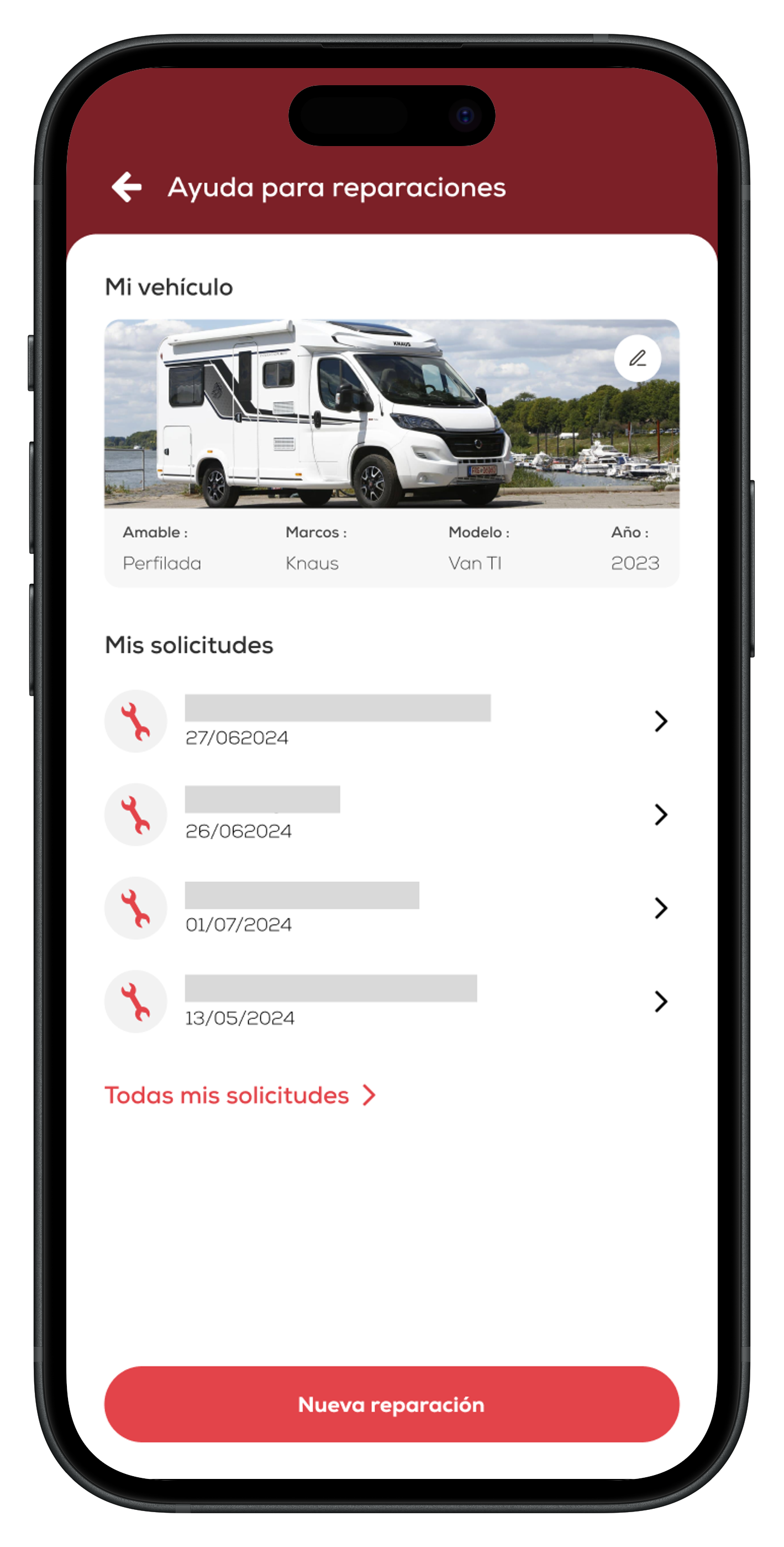 Módulo de ayuda para reparaciones en la app CaraMaps